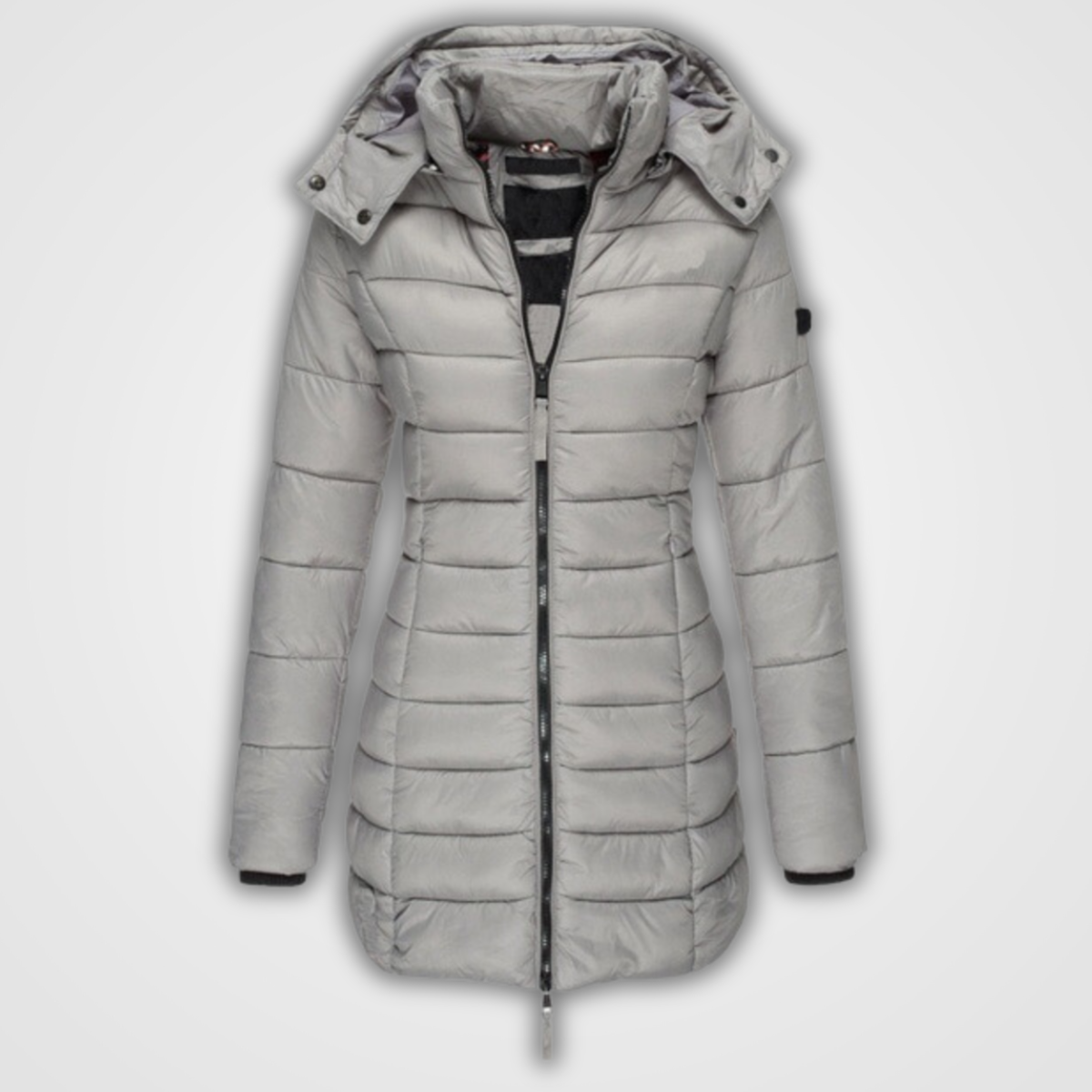 Variant image for Lång Vinterrock Dam Slim Fit Polyester Med Hög Krage-7