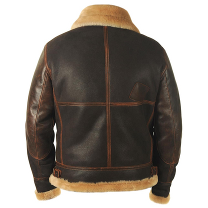Herr Pilotjacka Modern Design Lätt Material Smal Passform-3