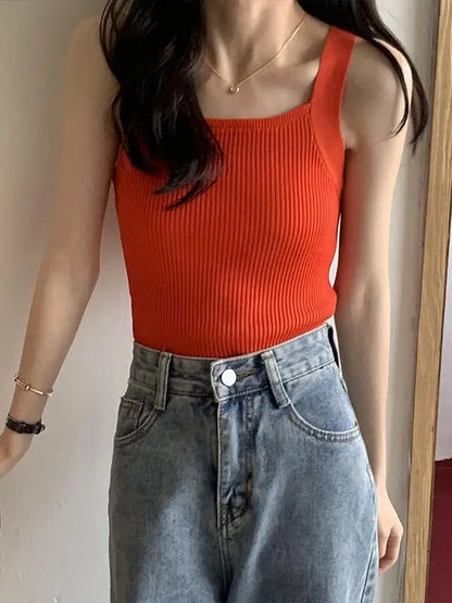 Dam Ärmlös Top Elegant Polyester-5