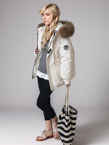 Variant image for Dam Kort Parka Fuskpälskrage Polyester-5