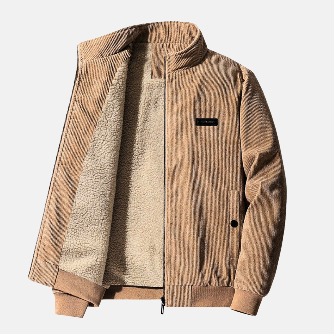 Herrjacka Corduroy med Sherpa Foder för Vinter 4