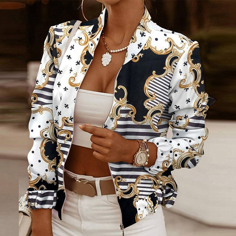 Damjacka Vintage Elegant Mellanjacka Hållbart Material för Kvinna-4
