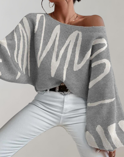 Variant image for Dam Festtoppar med Tryck Puffärmar Mjuk Polyester-1