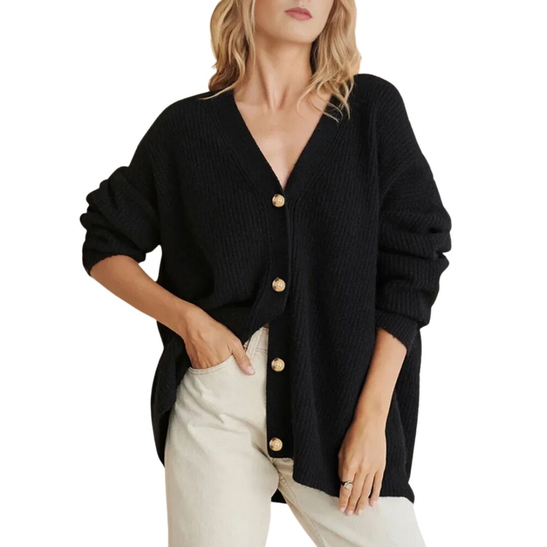 Damjacka Lång Cardigan Stickad Akryl-5