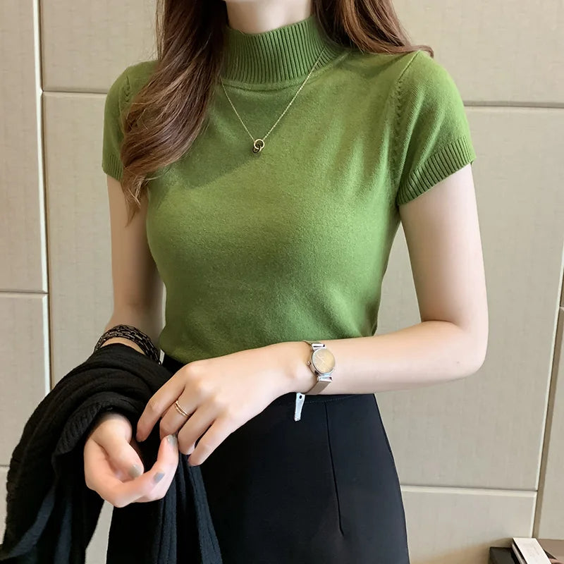 Dam T-shirt Trendig Modern 100% Bomull-4