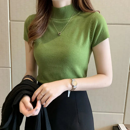 Dam T-shirt Trendig Modern 100% Bomull-4