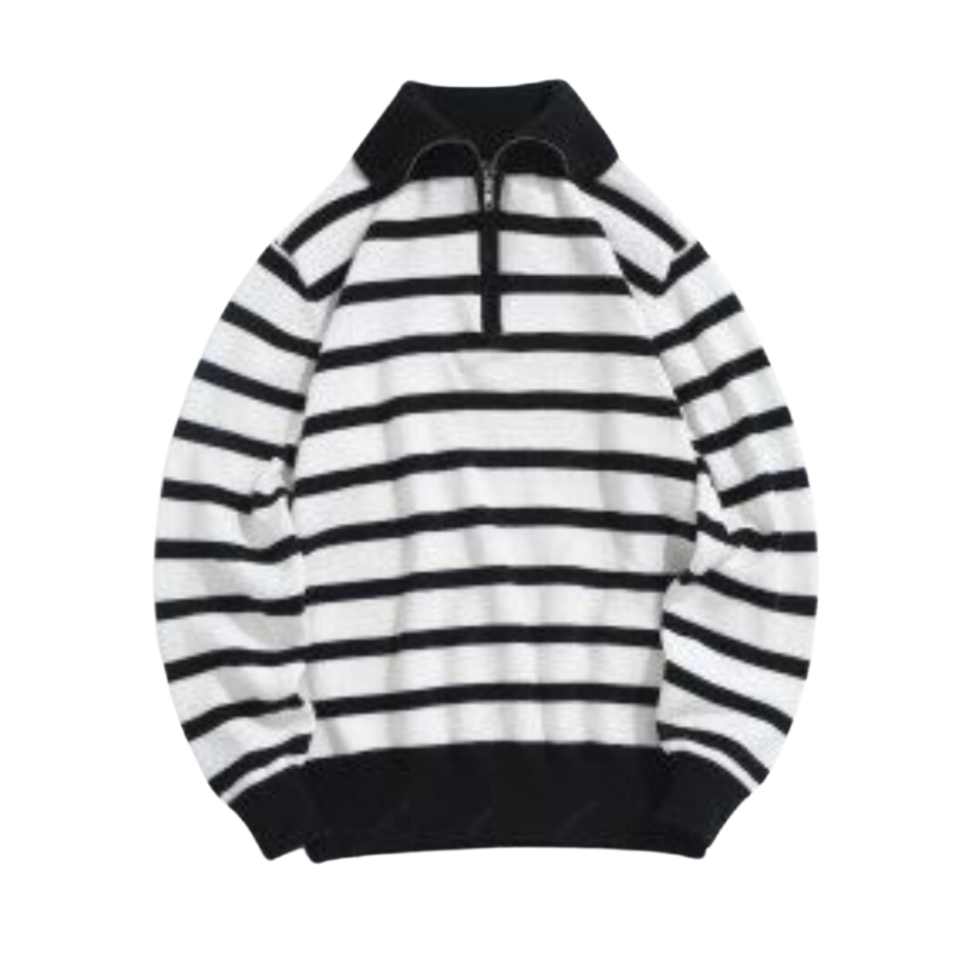 Variant image for Dam Tröja Halvdraget Randig Polyamid Polyester Viskos-1