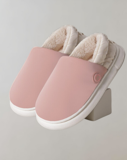 Damer Uppvärmda Tofflor Minimalistisk Design Mjuk Värmeisolerande Textil-2