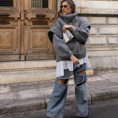 Variant image for Dam Tröja Vintersköldpadd Mjuk Tyg-13