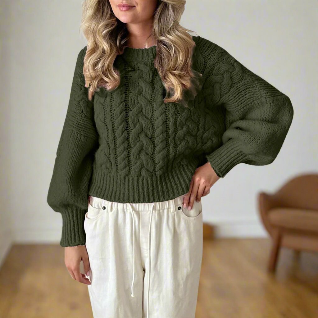 Variant image for Dam Stickad Tröja Monokrom Tjock Polyester-4