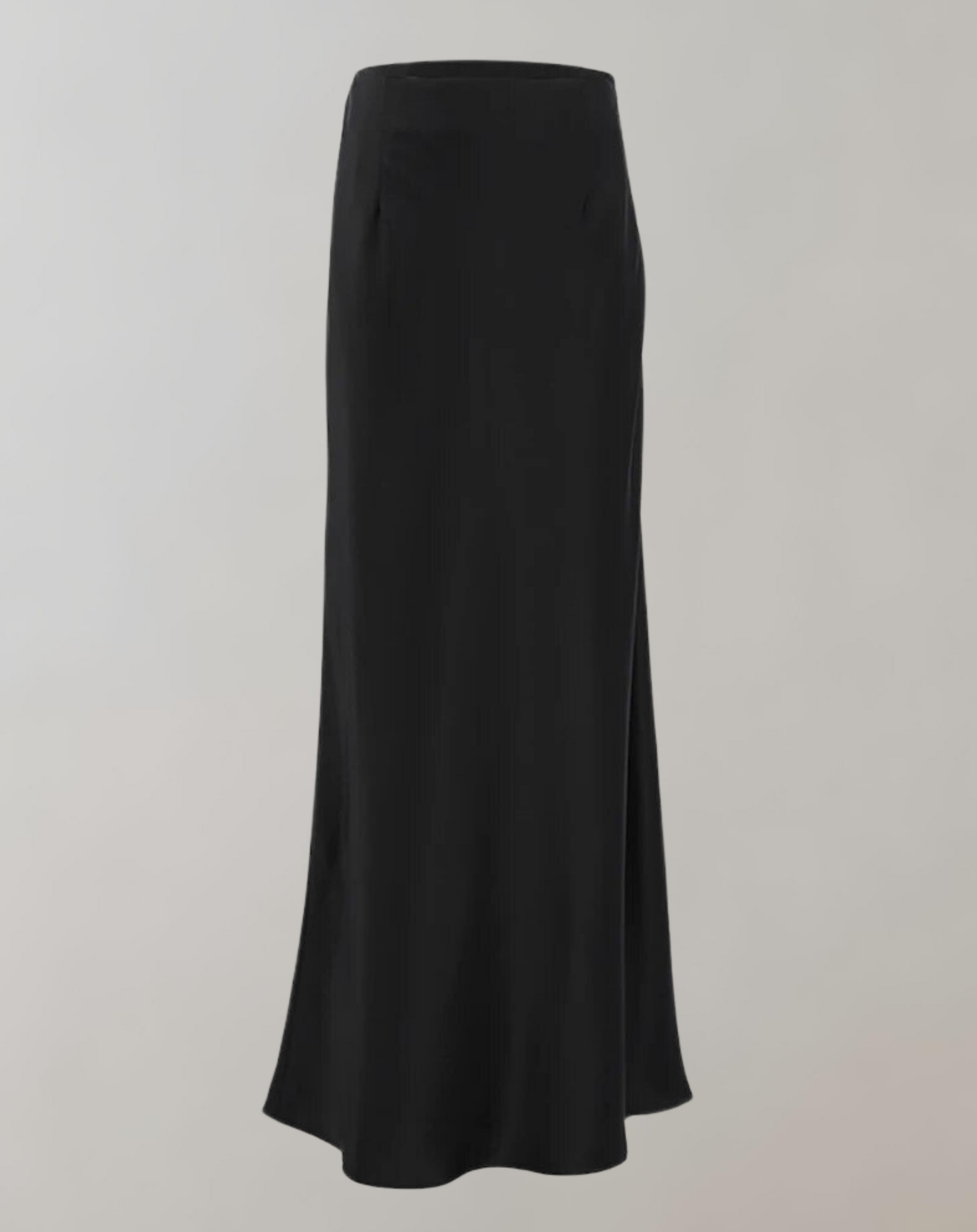 Dam Trumpetkjol Satin Högmidjad Elegant-2