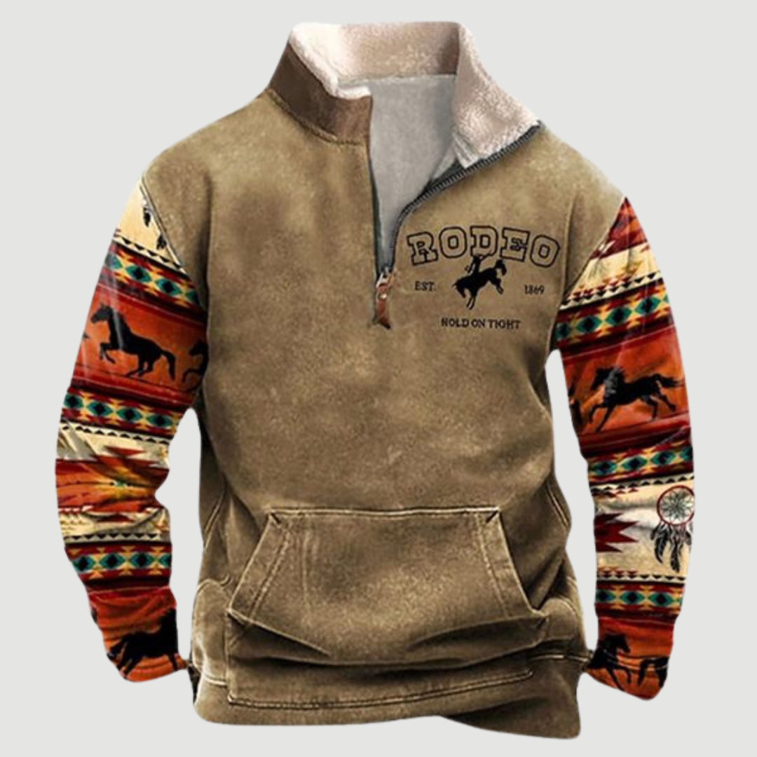 Variant image for Herr Fleecejacka Retro Stil Elastiskt Material-9