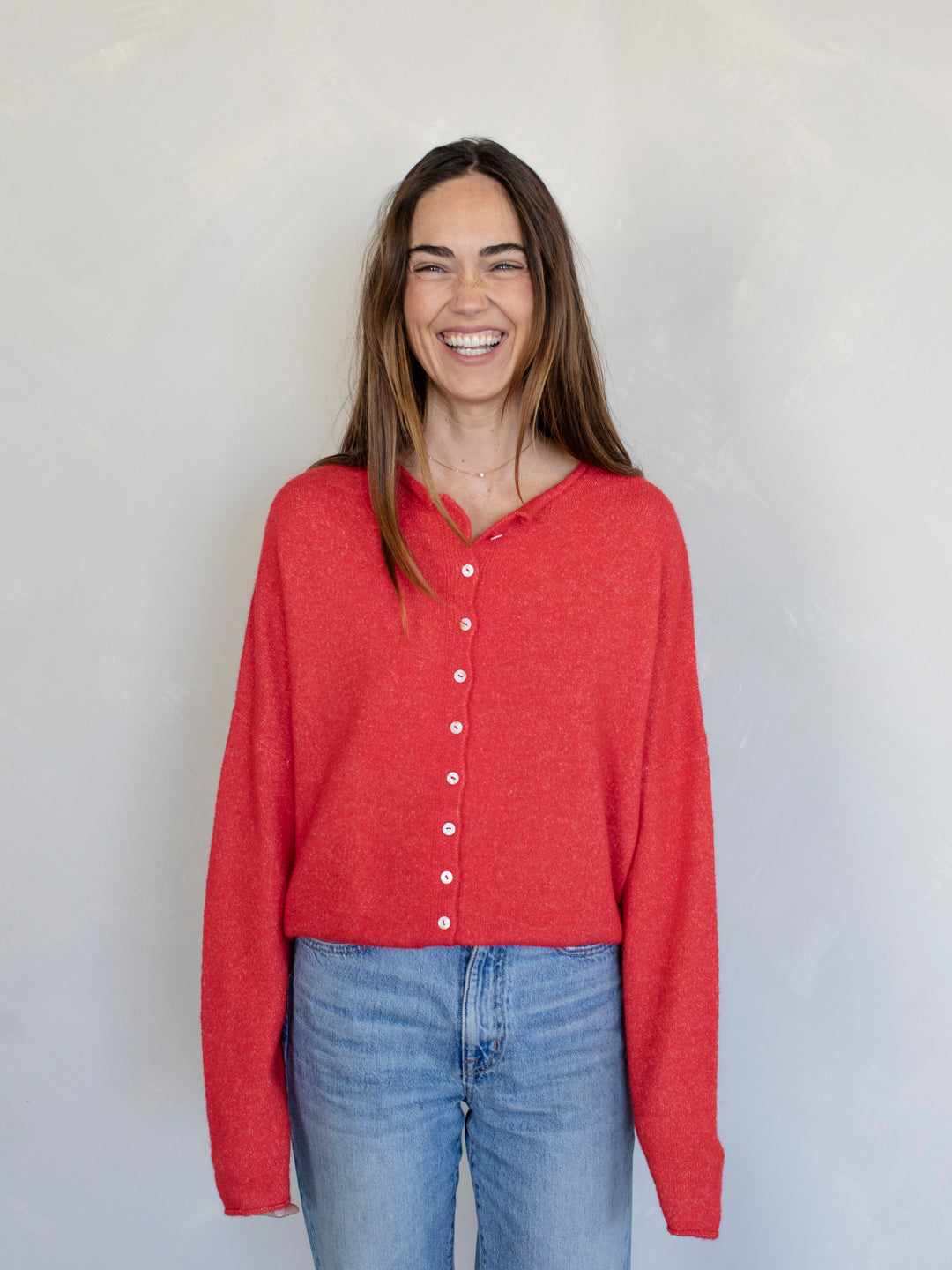 Flerfärgad Cardigan Dam i Mjuk Akryl och Nylon – Lång Kofta för Kalla Dagar, Normal Passform, Perfekt för Avslappnad Stil 8