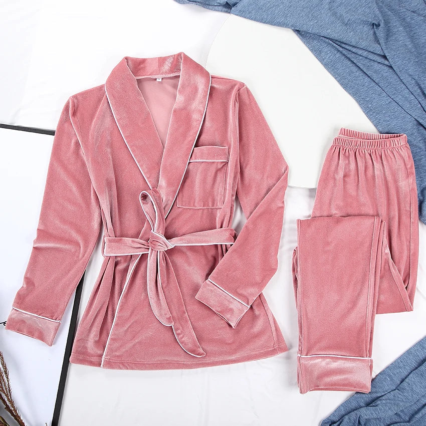 Kvinnor Loungewear Set Avslappnad Höststil Mjuk Tygblandning-5