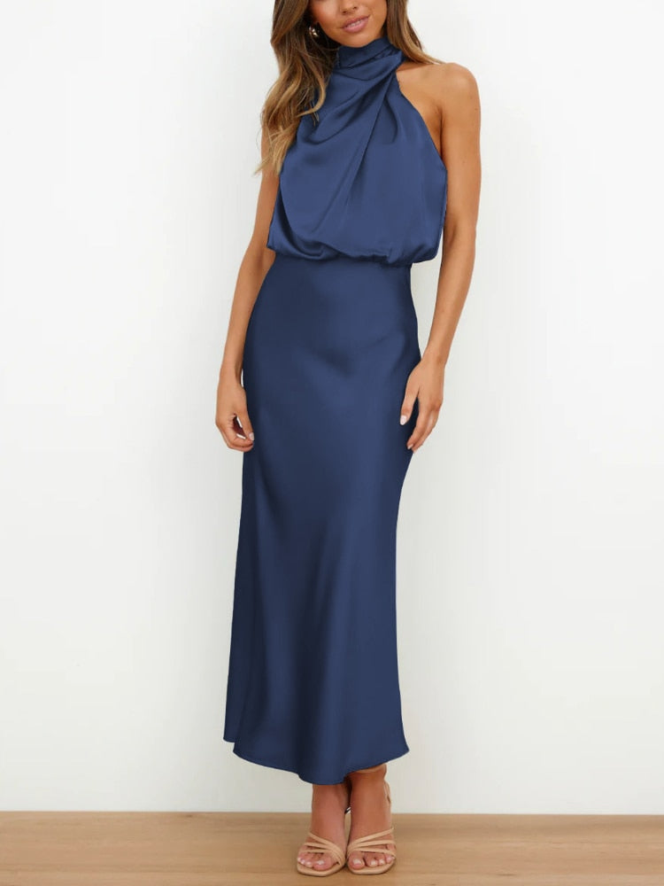 Variant image for Kvinnors Klänning Prickmönster Silke-17