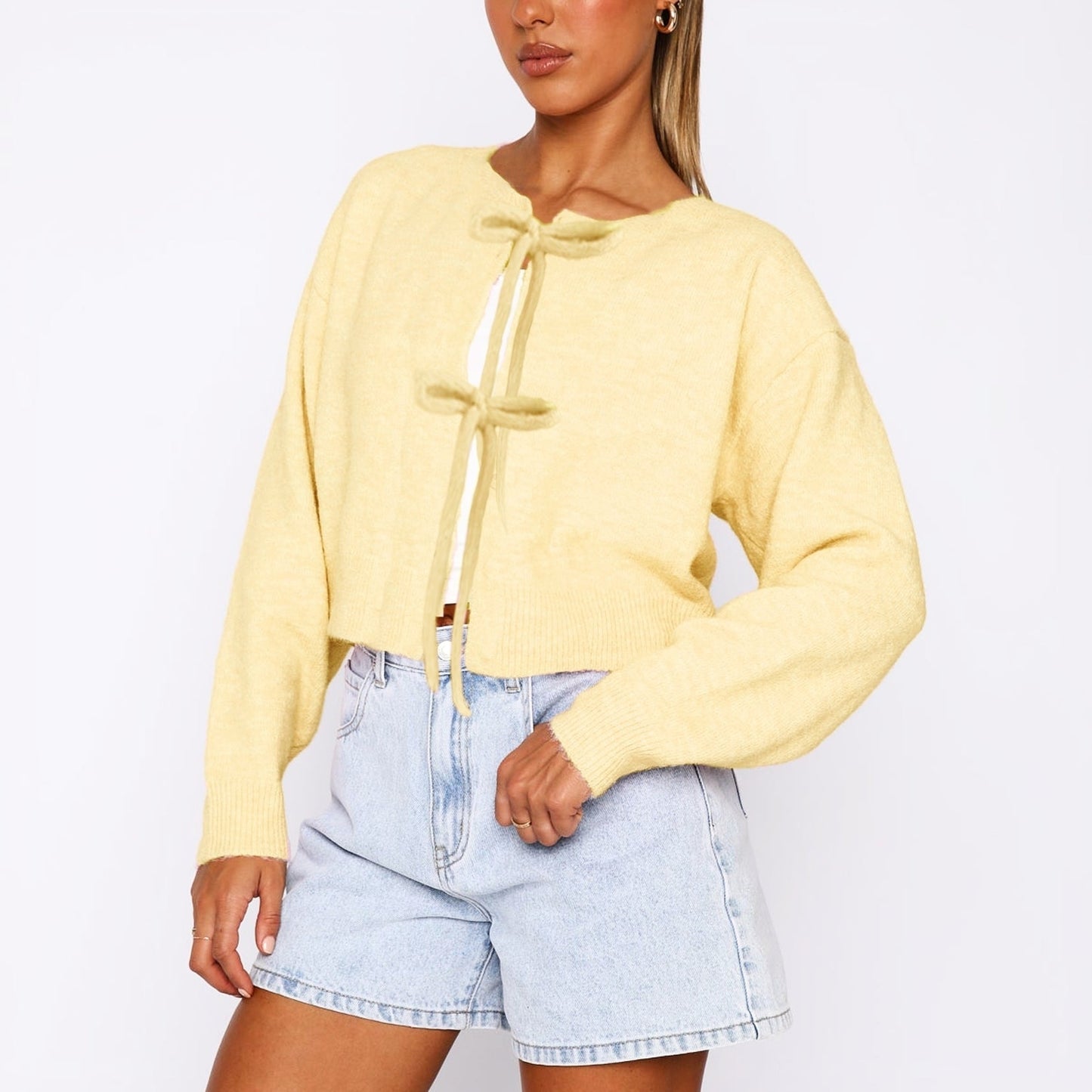 Variant image for Kvinnors Tröja Kort Lång Ärmar Mjuk Akryl Nylon Polyester-13