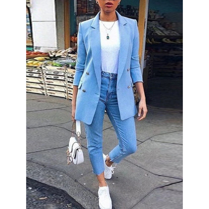 Variant image for Kvinnors Blazer Medellängd Enkel Design Högkvalitativt Material-25