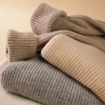 Dam Turtleneck Tröja Överdimensionerad Akrylblandning-3