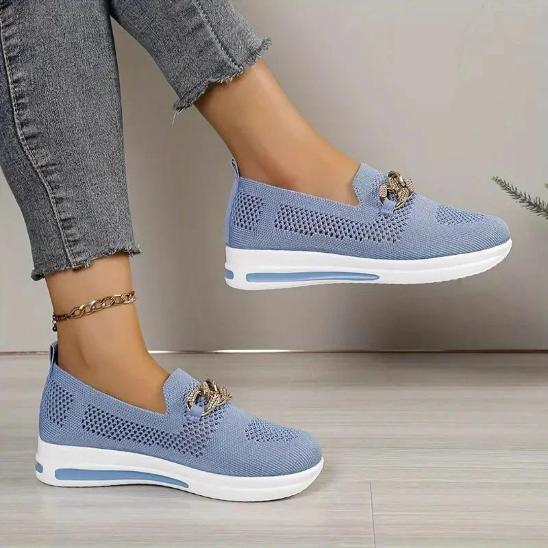 Kvinnors Sneakers Slip-On Andningsbart Nätmaterial 3