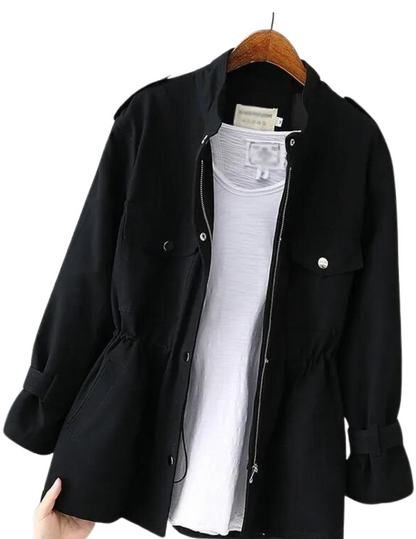 Variant image for Kvinnors Trenchjacka Långärmad Fritidsstil Polyester-4