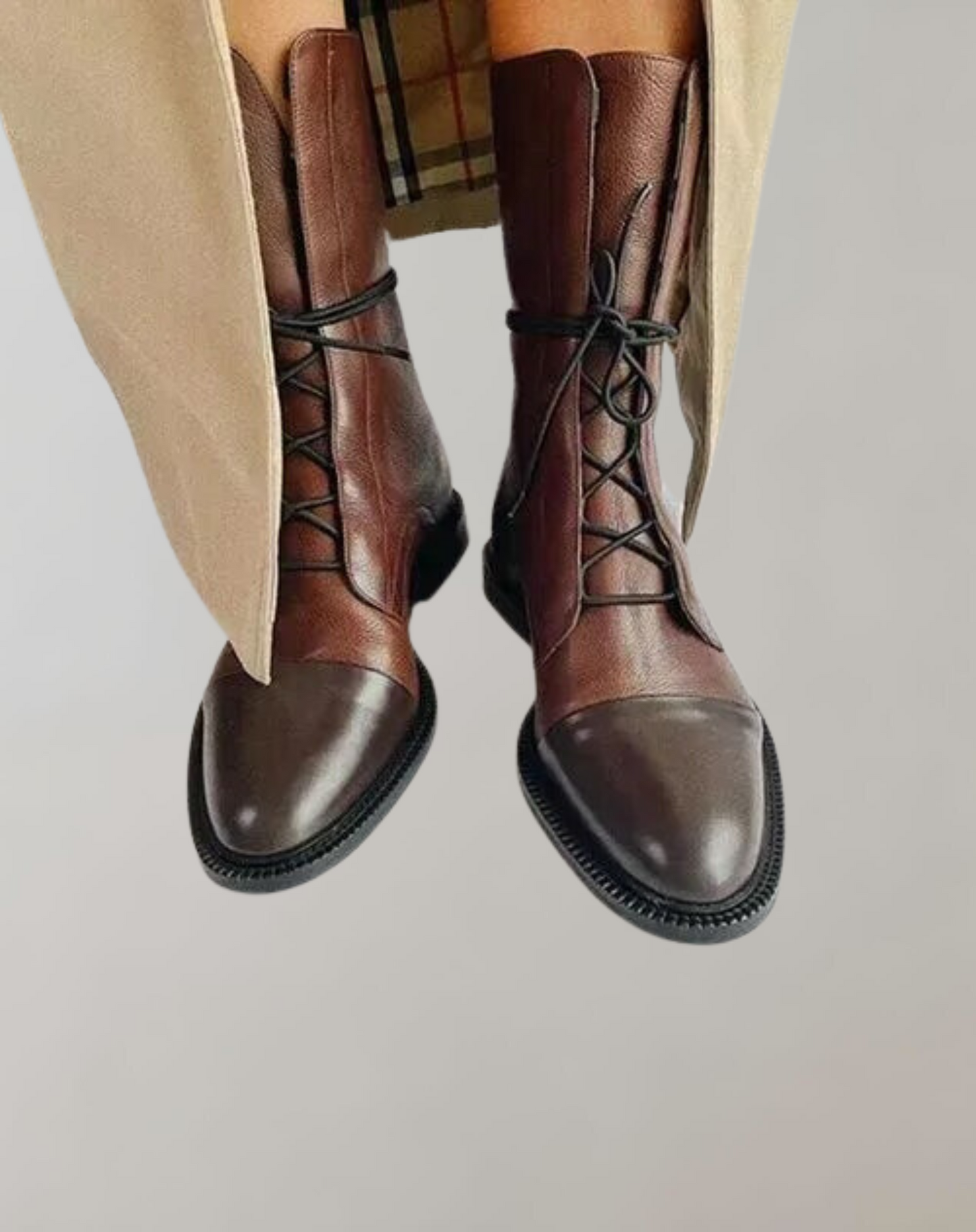 Variant image for Herrskor Platta Snörskor Spetsig Tå Läder-2