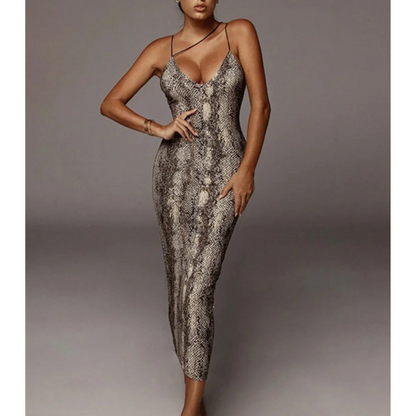 Variant image for Fina Dam Klänningar med Djurtryck i Leopard och Ormdesign-5