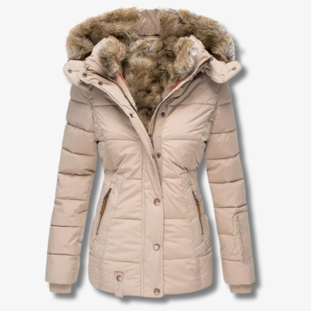 Variant image for Damjacka med Huva Avslappnad Polyester för Vinter-22