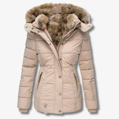Variant image for Damjacka med Huva Avslappnad Polyester för Vinter-22