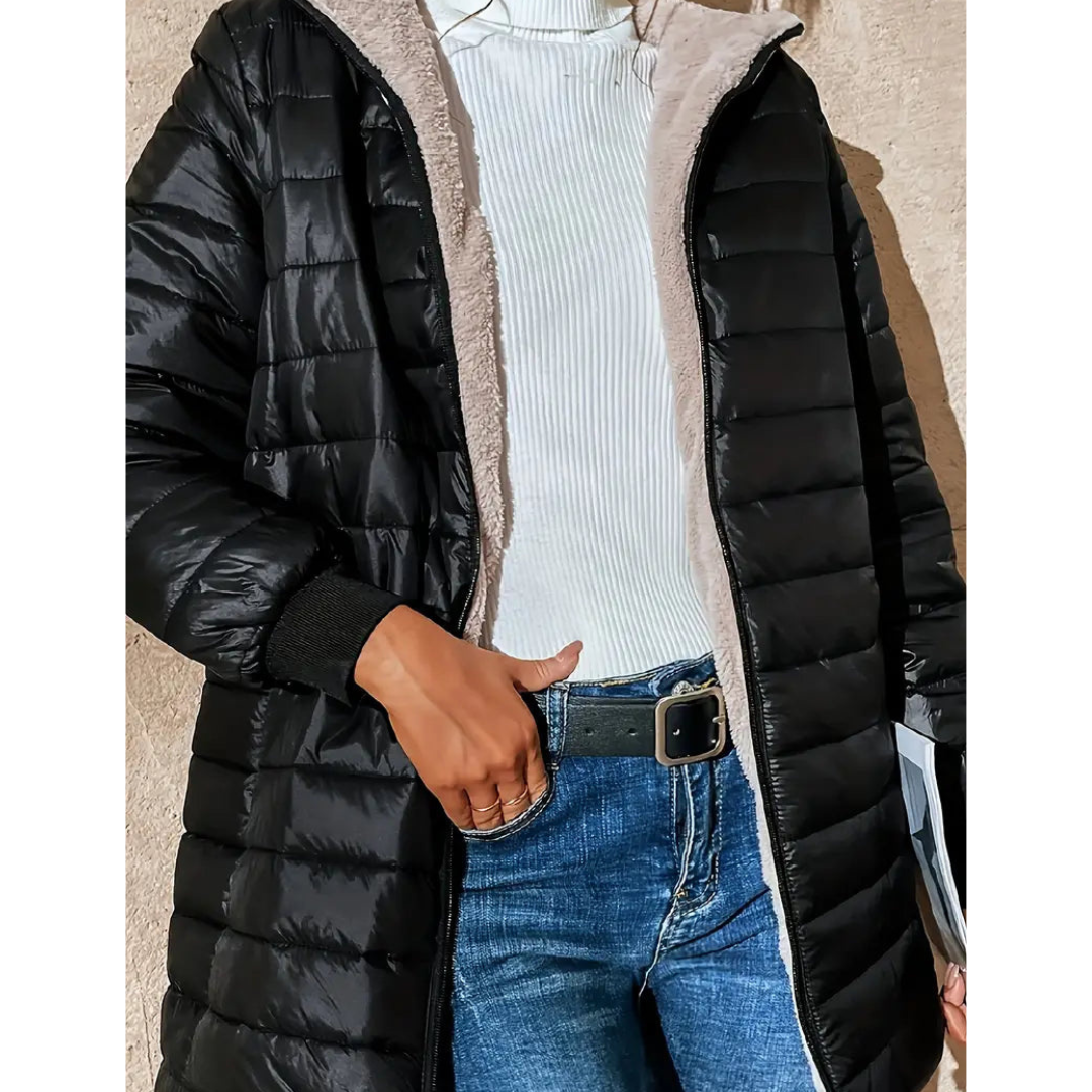 Kvinnors Huvjacka Voluminös Polyester Isolerad 3