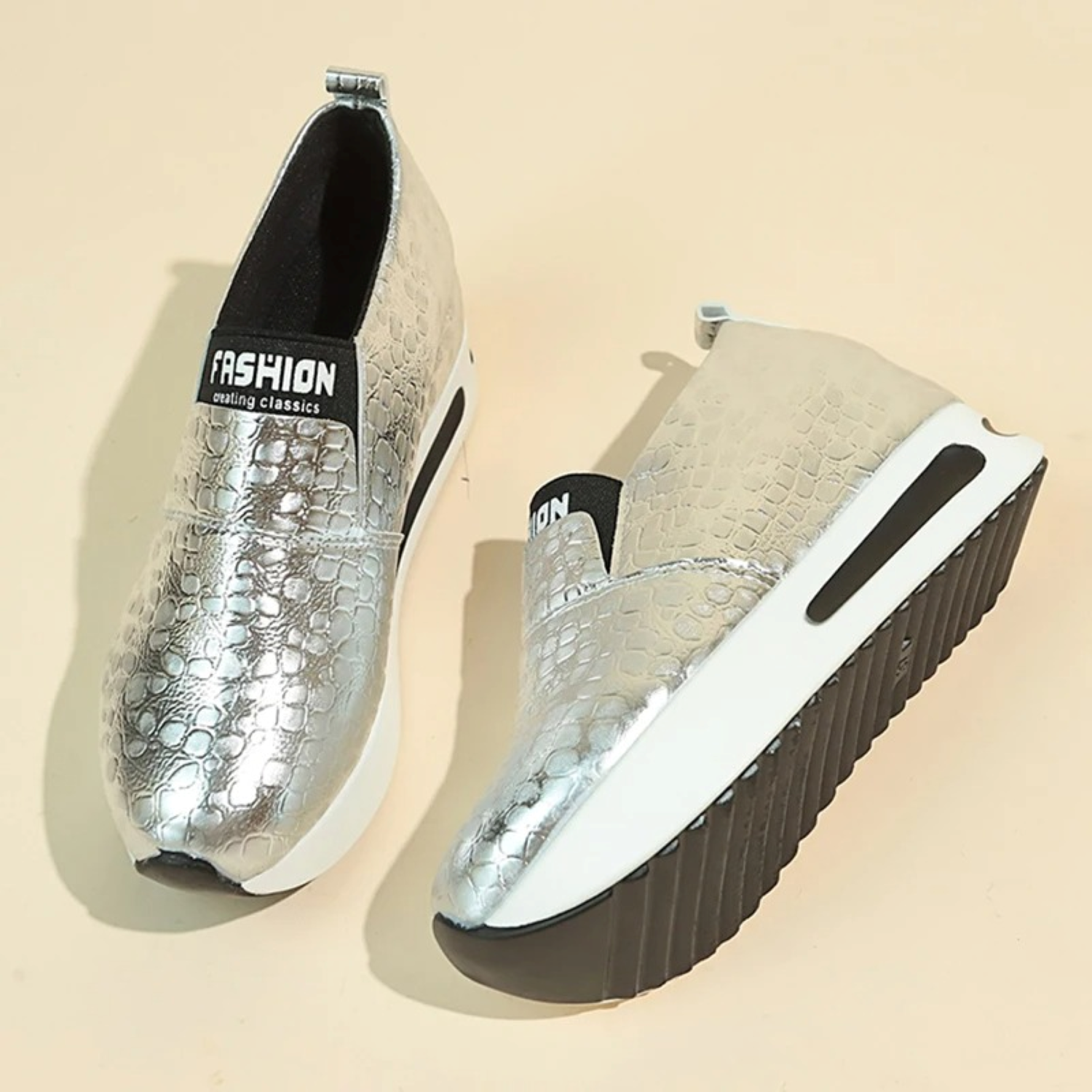 Kvinnors Sneakers Ormmönster Textil Syntet-4