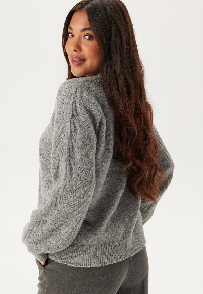 Dam Bindecardigan Med Knutdetalj Mjuk Akrylblandning 3