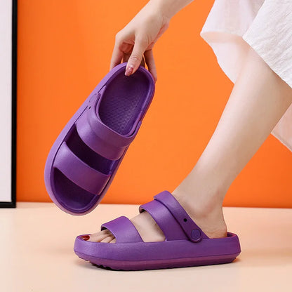 Variant image for Dam Sandaler Slip-On Ortopedisk Design med Dubbla Remmar och Vadderad Sula-17