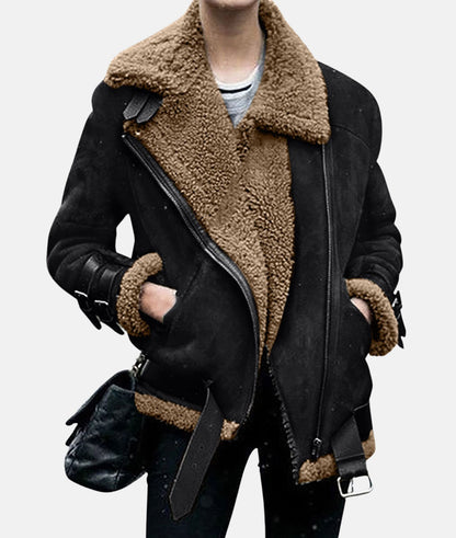 Elegant Damjacka med Krage i Högkvalitativ Polyester och Bomull – Tidlös Design för Vardags och Fest 6