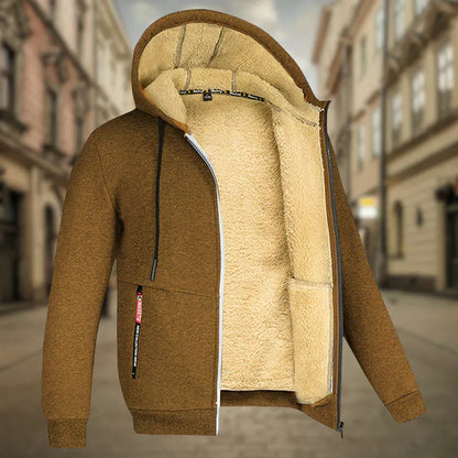 Herr Hoodie Fleece Modern Avslappnad Passform 100% Polyester-5