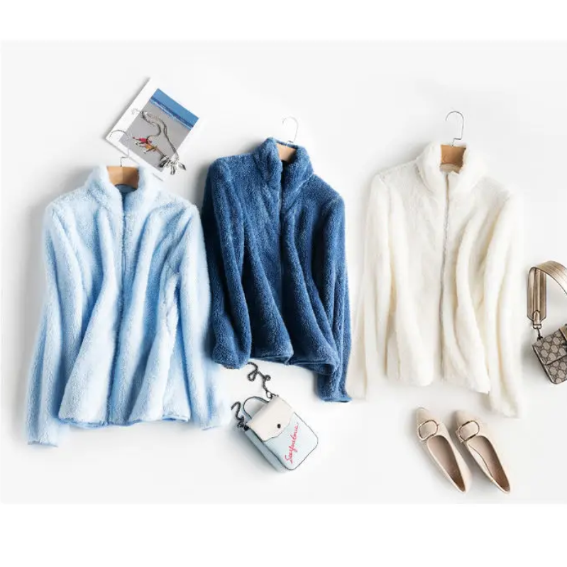 Fleecejacka Dam Fluffig Design med Dragkedja i Polyester 4