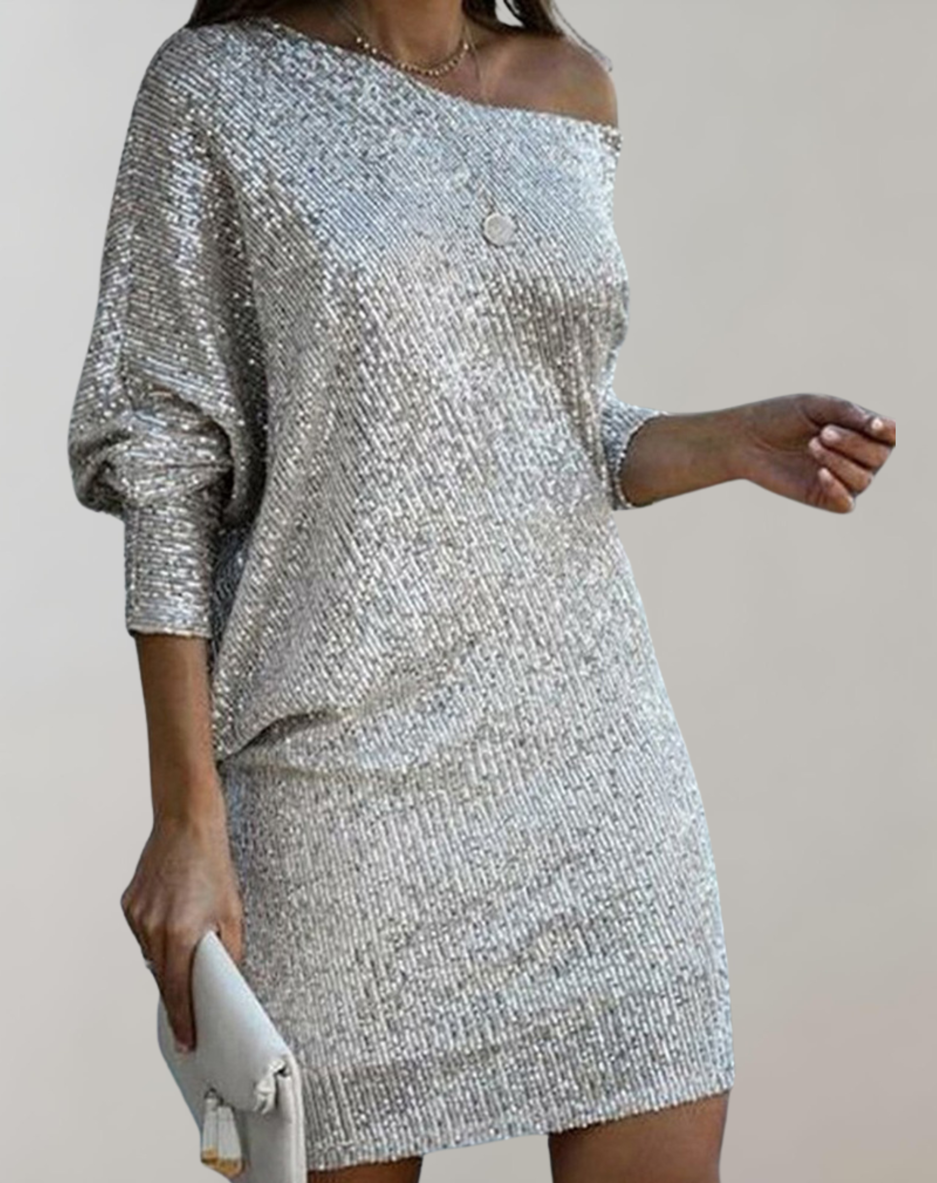 Variant image for Kvinna Asymmetrisk Klänning Elegant Polyester-1