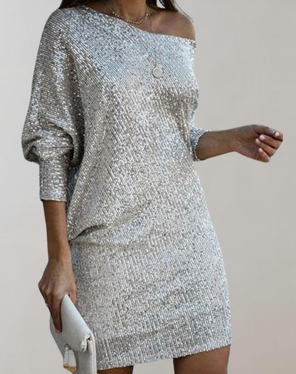 Variant image for Kvinna Asymmetrisk Klänning Elegant Polyester-1