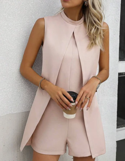 Dam Jumpsuit Ärmlös Elegant Polyester-4