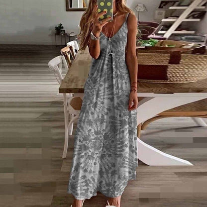 Variant image for Dam Maxiklänning Ärmlös Elegant Andningsbart Tyg-22