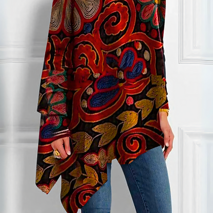 Dam Topp Retro Turtleneck Mjuk Bomull Festtoppar-2