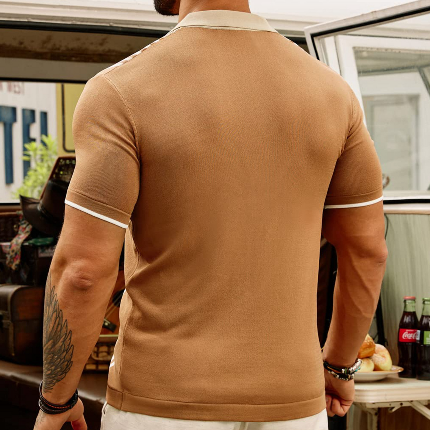 Herrpolo i 100% Bomull med Tidlös Design – Elegant och Bekväm Poloshirt för Vardag och Fest, Normal Passform 4