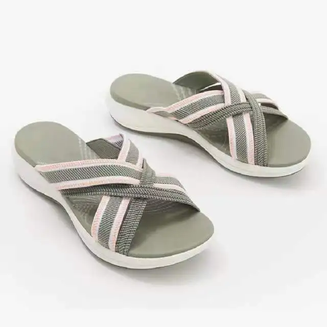 Dam Sandaler Avslappnad Andningsbar Design Syntetisk Material-5