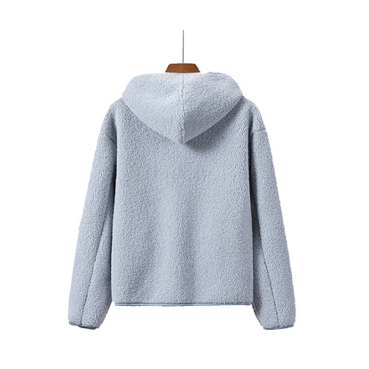 Fleeceväst Dam med Huva och Blixtlås i Mjuk Sherpa Fleece – Perfekt för Kalla Dagar 2