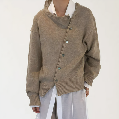 Variant image for Damjacka Wrap Design med Asymmetrisk Knappdetalj i Högkvalitativt Material-1