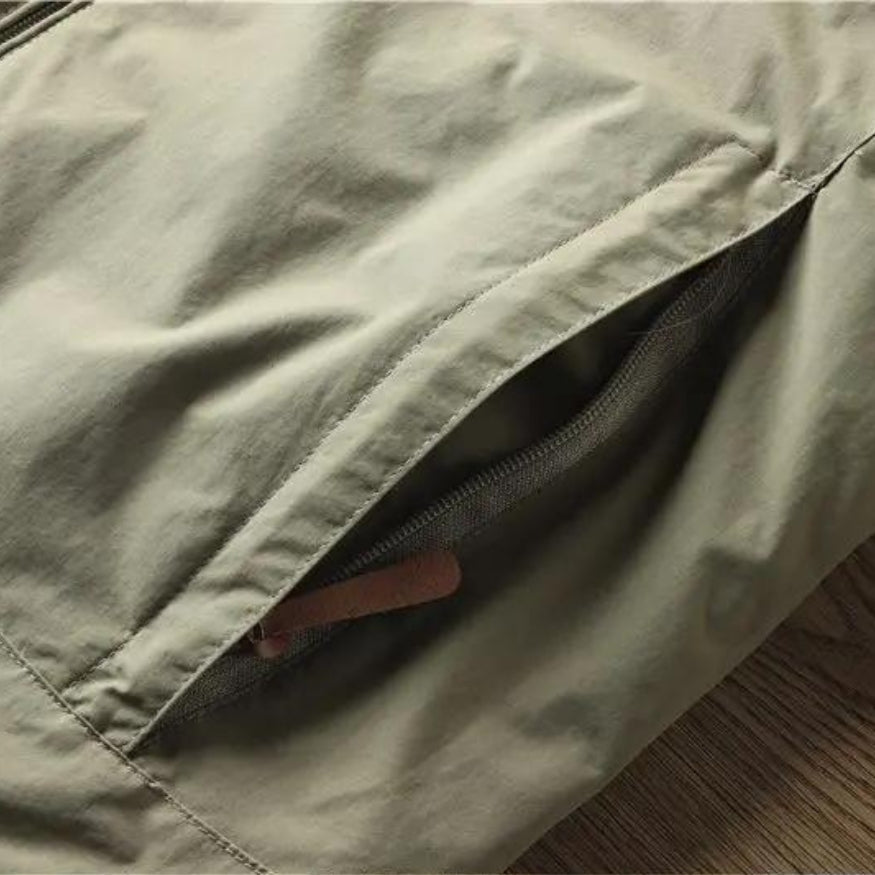 Herr Övergångsjacka Klassisk Lätt Vattenavvisande Polyester-4