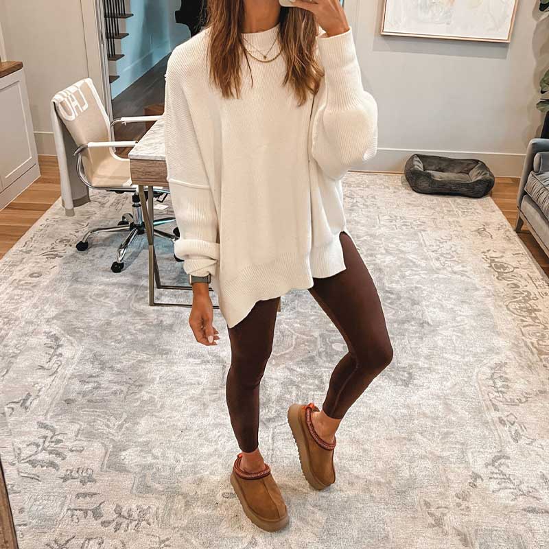 Dam Vinterskor Plysch Enkel Åtdragning för Vinterkomfort-2