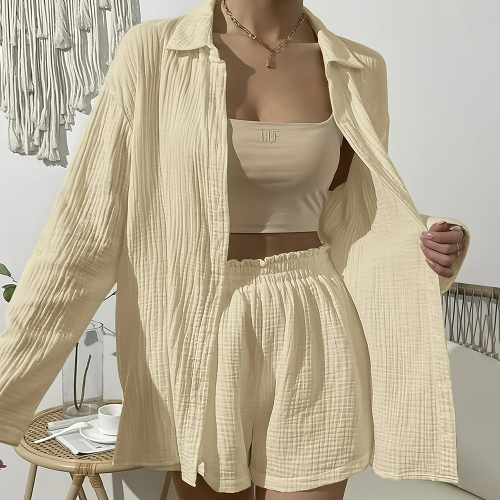 Variant image for Kvinnors Långärmad Skjorta Avslappnad Bomull-12