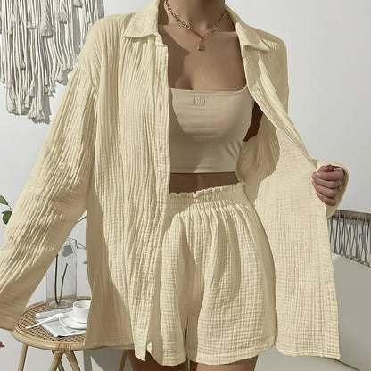 Variant image for Kvinnors Långärmad Skjorta Avslappnad Bomull-12