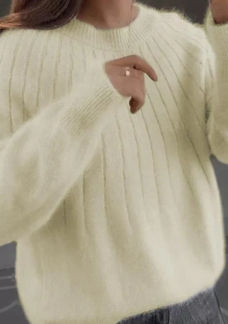 Variant image for Dam Stickad Tröja Fluffig Kashmir för Vardag och Fest-19