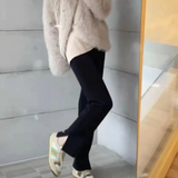 Variant image for Byxor Dam Hög Midja Stickade Mjukt Material-17